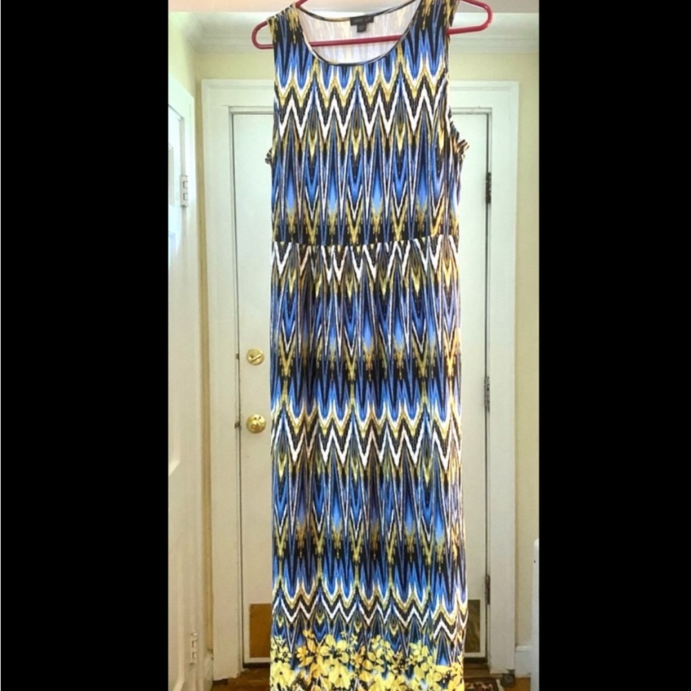 J. Jill Blue and White Sleeveless Sundress Size Medium